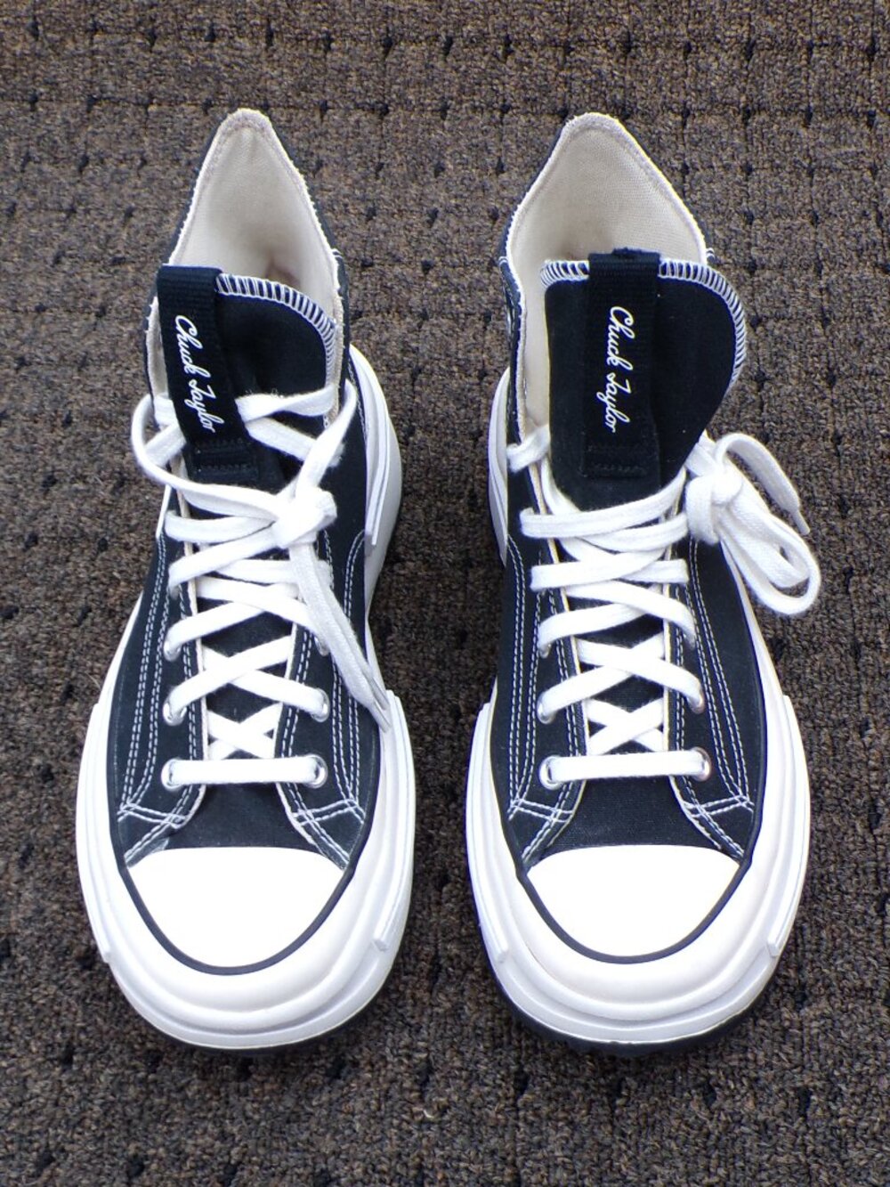 Converse Run Star Legacy CX High Black/Egret/White Platform A00869C Mens 8.5